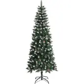 vidaXL Kunstkerstboom met standaard 210 cm PVC groen