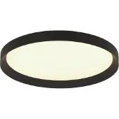 Steinhauer Strakke plafondlamp Flady zwart Ø 40cm