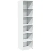 vidaXL Hoge kast 45x41x185 cm bewerkt hout wit