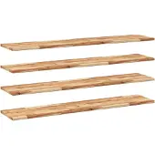 vidaXL Wandschappen 4 st zwevend olieafwerking 140x30x2 cm acaciahout