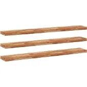 vidaXL Wandschappen 3 st zwevend olieafwerking 140x20x4 cm acaciahout