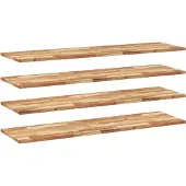 vidaXL Wandschappen 4 st zwevend olieafwerking 120x40x2 cm acaciahout