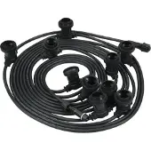 SPL Prikkabel | 10X E27 IP44 Max 1500W | 10 Meter