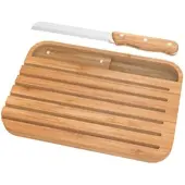 Pebbly Broodplank Met Broodmes Naturel 29x20 cm