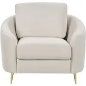 Beliani TROSA - Fauteuil - Lichtbeige - Polyester