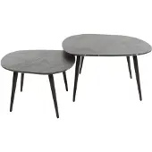 Fraaai Connie salontafel set van 2 organisch - zwart/bruin