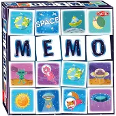Tactic Memo Ruimtevaart - Memospel - Zoek de Juiste Paren - Planeten, Astronauten en Raketten - Gezelschapsspel voor Kinderen en Families - 2 tot 6 Spelers - Vanaf 3 Jaar