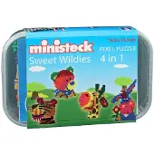 Ministeck Wilde Dieren-box 4-in-1 500-delig