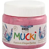 Creativ Company Mucki vingerverf - roze metallic, 150ml