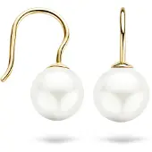Blush geelgouden oorsieraden met witte parel 8.0 mm