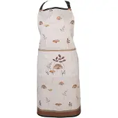 Clayre & Eef Keukenschort 70x85 cm Beige Katoen Paddenstoelen Beige