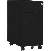 vidaXL Ladeblok verrijdbaar 30x45x59 cm staal zwart
