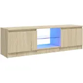 vidaXL Tv-meubel met LED-verlichting 120x30x36 cm sonoma eikenkleur