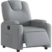 vidaXL Fauteuil elektrisch verstelbaar stof lichtgrijs