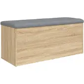 vidaXL Opbergbank Sonoma eiken 102x42x45 cm bewerkt hout