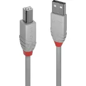 Lindy 36683 USB 2.0 Kabel Typ A/B Anthra Line M/M 2m