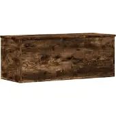 vidaXL Opbergbox 90x35x35 cm bewerkt hout gerookt eikenkleurig