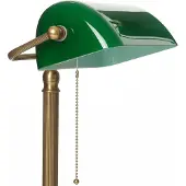 BERLINER MESSINGLAMP Bureaulamp JIVAN, groen, Woon-/ Eetkamer, Glas, Antiek, bureaulamp