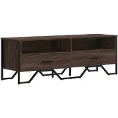 vidaXL Tv-meubel 122x34x41 cm bewerkt hout bruin eikenkleurig