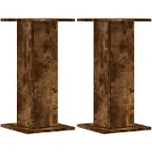 vidaXL Plantenstandaards 2 st 30x30x60 cm bewerkt hout gerookt eiken