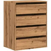vidaXL Ladekast 60x41x76 cm bewerkt hout artisanaal eikenkleurig