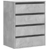 vidaXL Ladekast 60x41x76 cm bewerkt hout betongrijs
