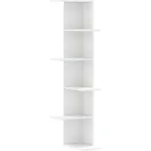 vidaXL Hoekwandschap 36,5x36,5x140 cm bewerkt hout wit