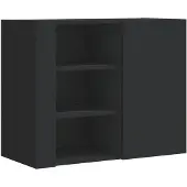 vidaXL Wandkast 75x35x60 cm bewerkt hout zwart