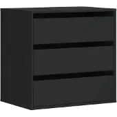 vidaXL Ladekast 60x41x58 cm bewerkt hout zwart