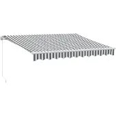 vidaXL Markies, handmatig bedienbaar, antraciet en wit, 300x250 cm