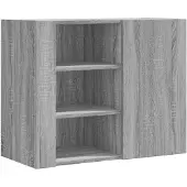 vidaXL Wandkast 75x35x60 cm bewerkt hout grijs sonoma eikenkleurig