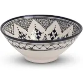 Safaary Marokkaanse kom blauw-wit Ø 24 x 10cm
