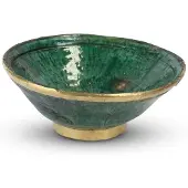 Safaary Tamegroute kom met goud Ø 24 x 10cm