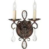 FEISS LED Wandlamp Chateau | 2X E14 Max 60W | Mocha Bronze