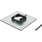 LINDBY LED-paneel Lamin, dimbaar, zwart, Woon-/ Eetkamer, Modern, LED plafondlamp