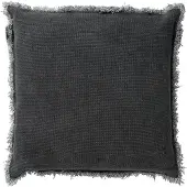 Dutch decor - BURTO - Kussenhoes 45x45 cm - gewassen katoen - Charcoal Gray - antraciet
