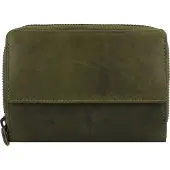 Jack kinsky Risör Portemonnee RFID-bescherming Leer 14 cm olijf