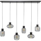 Meubelplaats Hanglamp 3+3 mix metal - Charcoal