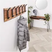 Meubelplaats Kapstok Timber 2x6 haken 100 cm