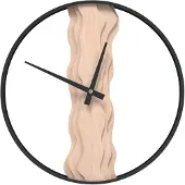 vidaXL Wandklok Ø35 cm ijzer en eikenhout bruin