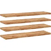 vidaXL Wandschappen 4 st zwevend olieafwerking 140x40x4 cm acaciahout