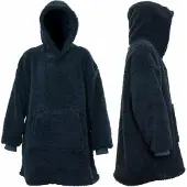 Unique living Hoodie Teddy Blauw Onesize
