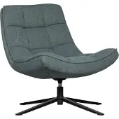 Woood Maudi Draaifauteuil - Polyester - Blue Stone - 84x74x86