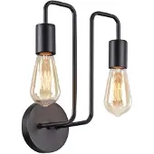 Maytoni Wandlamp Gilbert, dimbaar, zwart, Woon-/ Eetkamer, metaal, Industrieel design, wandlamp