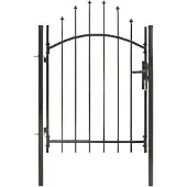 vidaXL Tuinpoort Woerden staal 1x1m zwart