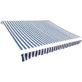 vidaXL Vervangingsdoek voor luifel 450x300 cm polyester blauw en wit