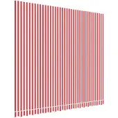vidaXL Vervangingsdoek voor luifel 400x350 cm polyester rood en wit