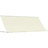 vidaXL Luifel uittrekbaar 350x150 cm stof en staal crèmekleurig