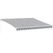 vidaXL Luifel handmatig uittrekbaar en LED 400x300 cm antraciet en wit