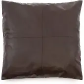 Bazar Bizar The four panel leather cushion cover choco 60x60
